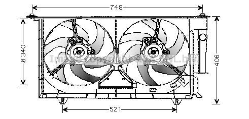 AVA QUALITY COOLING Вентилятор, охлаждение двигателя CN7525